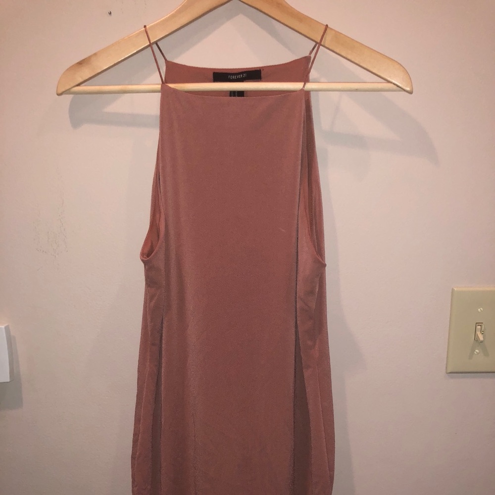 Blush Pink Halter Dress